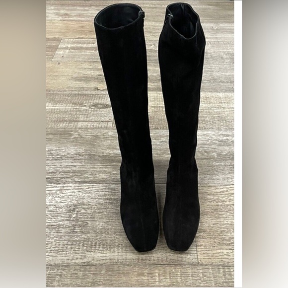 NIB $795 Rag &Bone Aslen Knee High Black Suede Boots Size: 36 - Picture 4 of 16